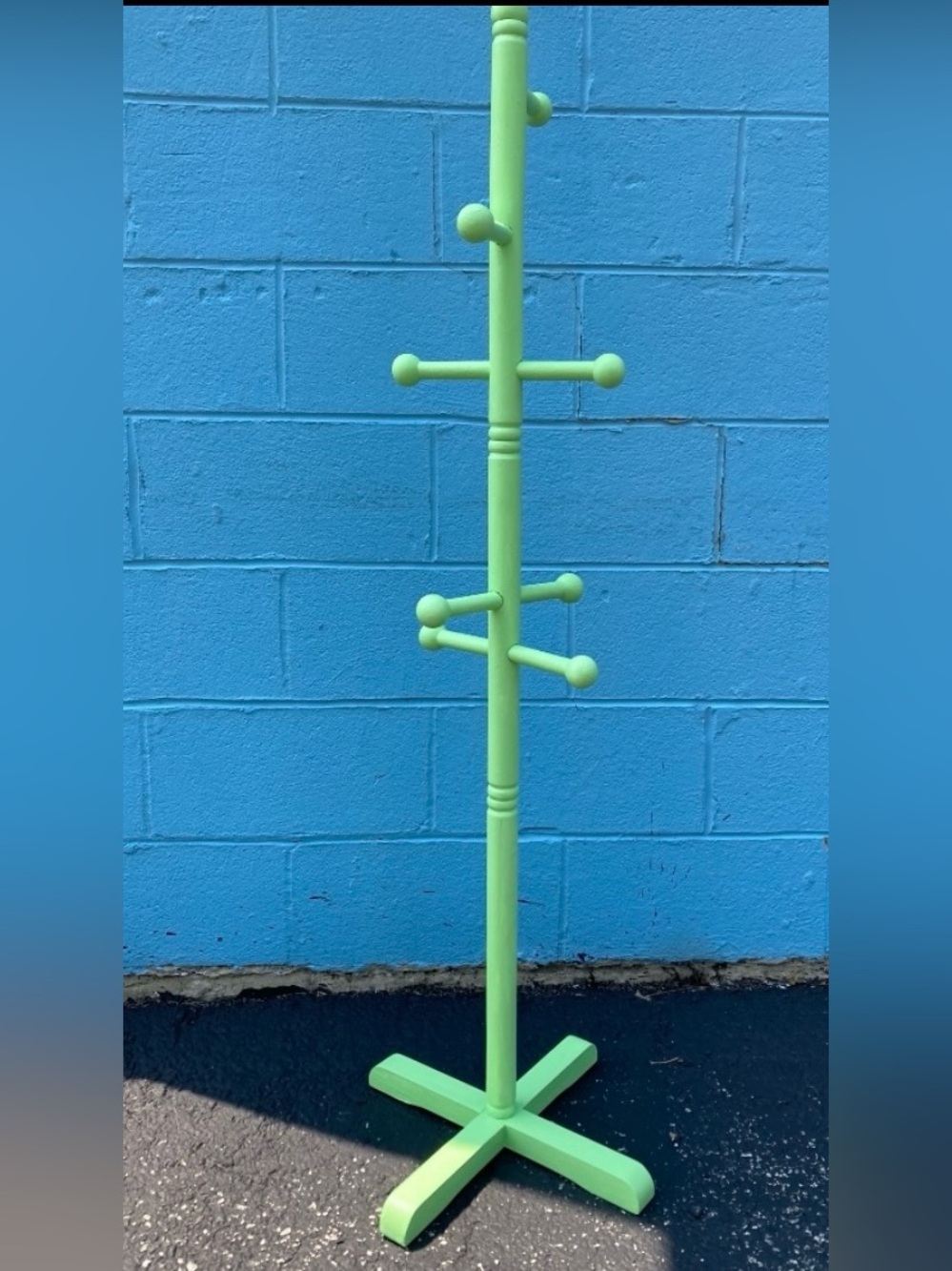 Lime Green Standing scarf/purse Rack
